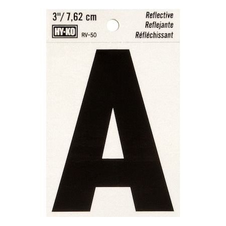 Hy-Ko 3In Reflective Letter A, 10PK B00451